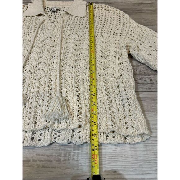 American Eagle cream BoHo sweater size M - Picture 6 of 9